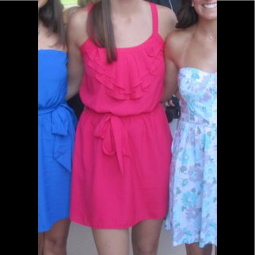 HELLO! Fire Red EXPRESS midi dress